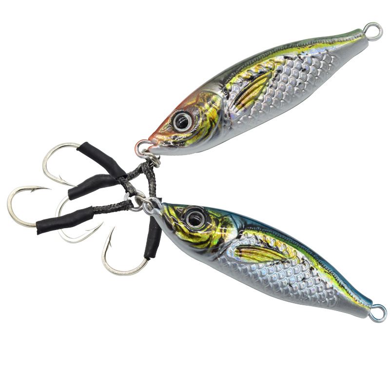 3D Printed Metal Jig Fish Lure for Sea Boat Fishing Saltwater Fish Long-Cast Slow-Rolling Glow-In-The-Dark Artificial Hard Bait – Hard Lure – view 5