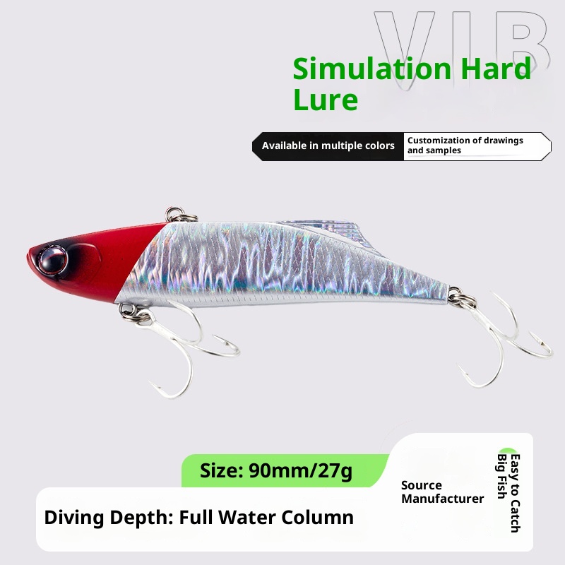 Lure Artificial Bait Sinking VIB Fishing Lure 90mm/27g UV Coated Laser Long-Cast ABS Hard Bait Simulation Without Hooks – Hard Lure – view 2