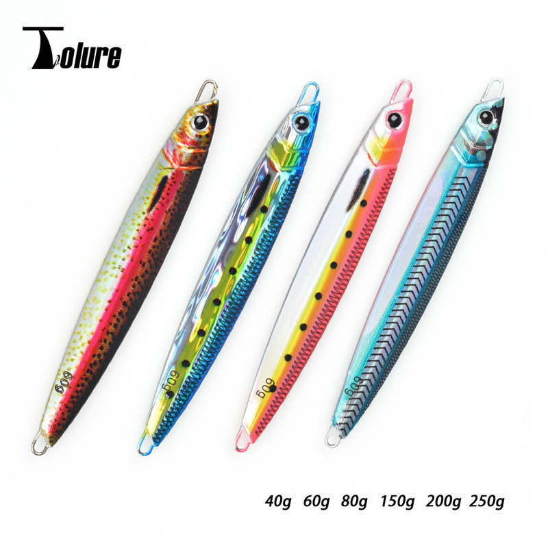 TL 3D Printed Mackerel-Style 40g/60g/80g 150g Fast-Sinking Slow-Rolling Metal-Plated Lead Fish Sea Fishing Artificial Hard Bait – Hard Lure – view 2