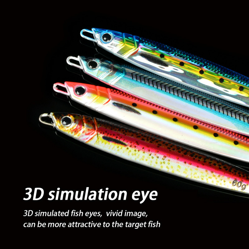 TL 3D Printed Mackerel-Style 40g/60g/80g 150g Fast-Sinking Slow-Rolling Metal-Plated Lead Fish Sea Fishing Artificial Hard Bait – Hard Lure – view 4