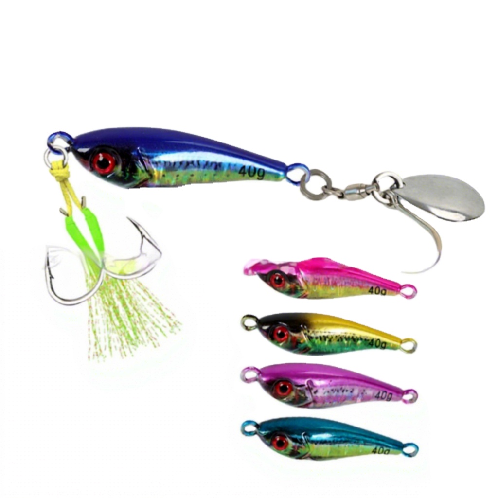 New Small Metal Jig Bait Hook Sequins Artificial Hard Bait Long-Distance Casting Sea Fishing Boat Fishing Bass – Hard Lure – view 1