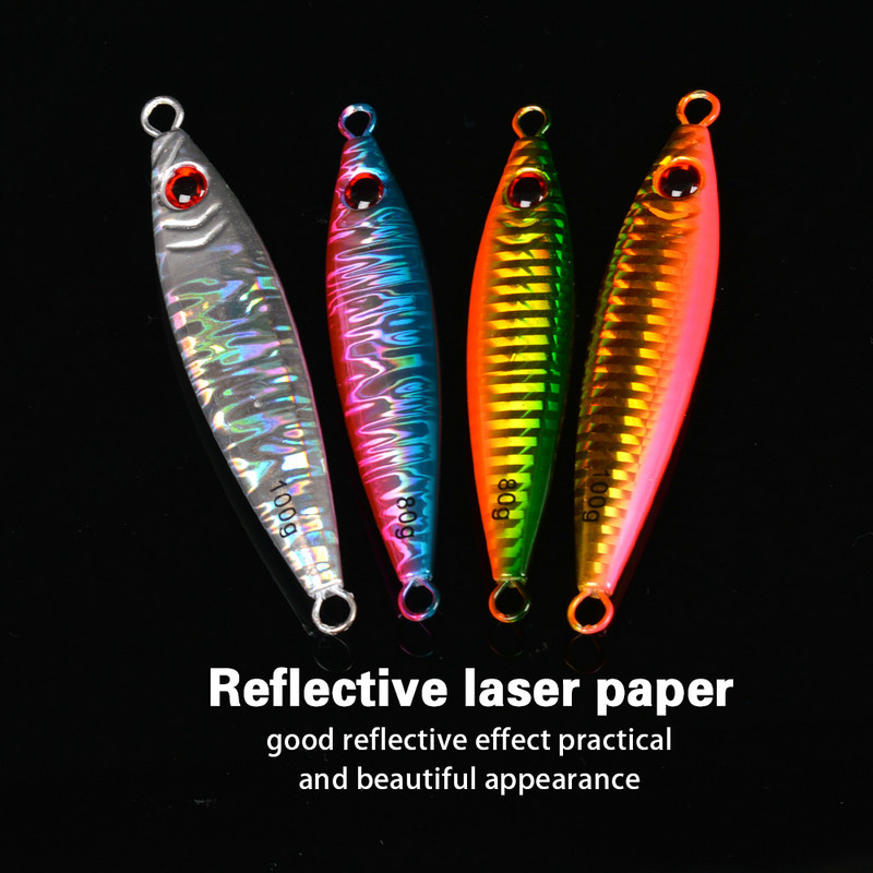 60g 80g 100g Artificial Hard Bait Metal Jig Lure Shore Casting Boat Fishing Nearshore Slow Shake No Hooks for Sea Bass – Hard Lure – view 4