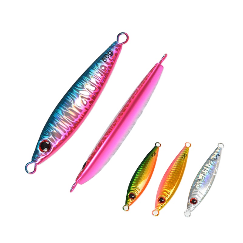 60g 80g 100g Artificial Hard Bait Metal Jig Lure Shore Casting Boat Fishing Nearshore Slow Shake No Hooks for Sea Bass – Hard Lure – view 1