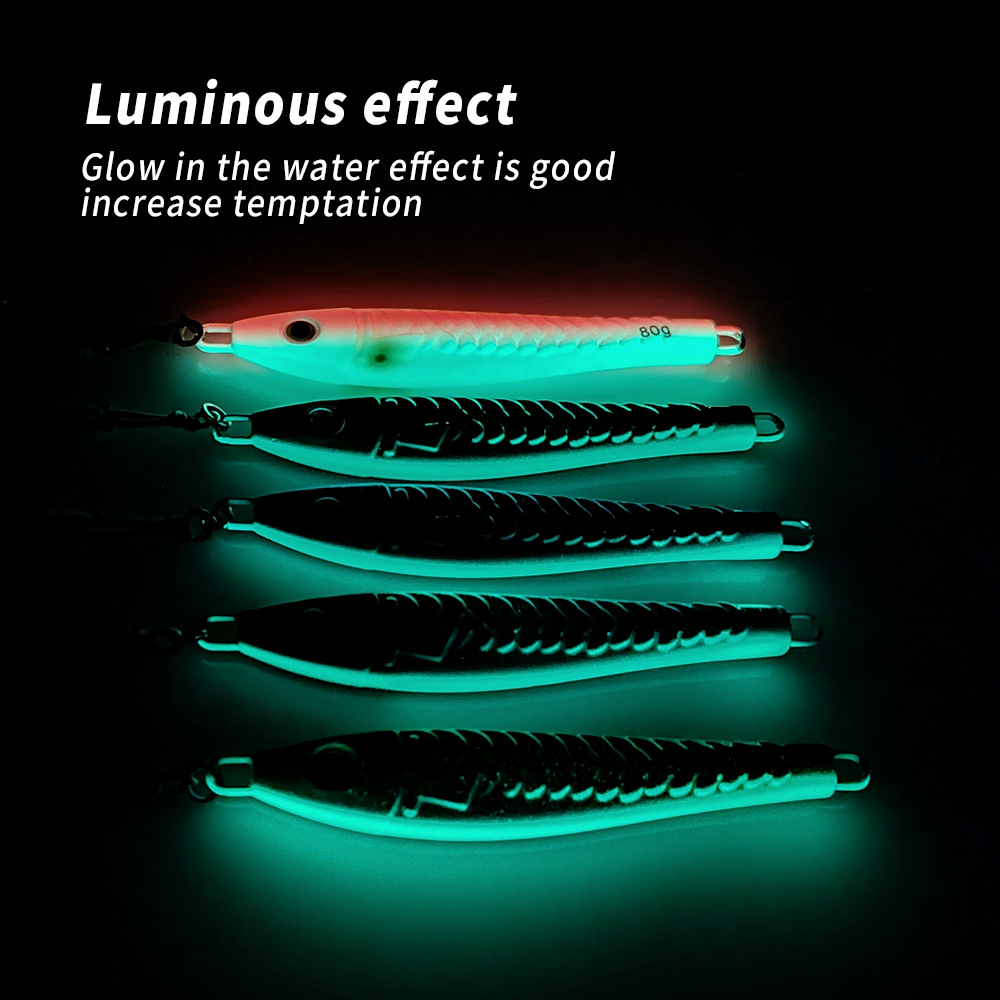 Lure Jig Overturned Hook Long-Cast Freshwater Saltwater Fishing Lure 60g 80g Lead Fish Jig for Bass Model JIG-003-005 – Fishhook – view 4