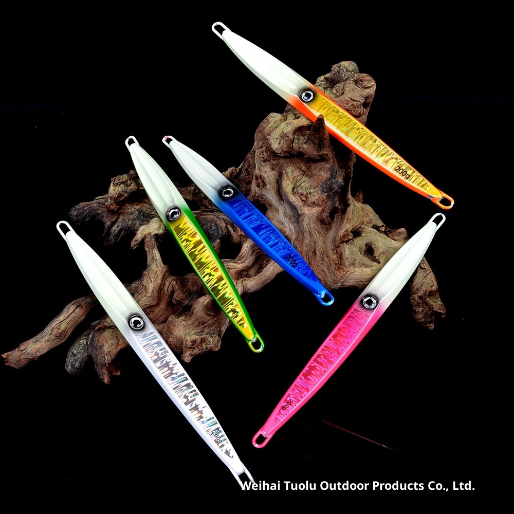 Sea Fishing Luminous Slow-Jerking Metal Jig 40g-500g Heavy Metal Bait Deep-Sea Boat Fishing Lure for Saltwater Fish – Hard Lure – view 2
