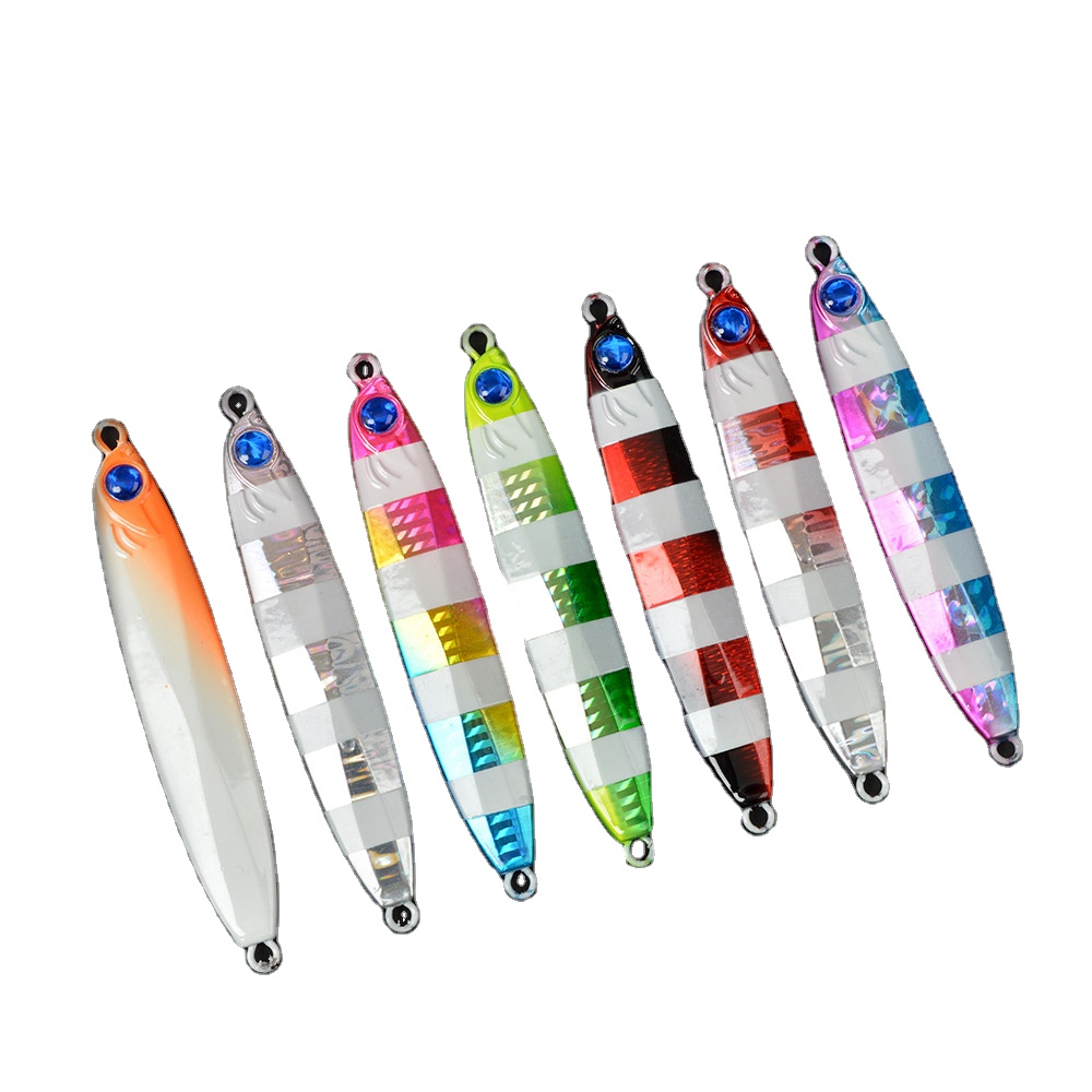 Sea Fishing Boat Casting Metal Jig Lure 80g 100g Fast Retrieve Bare Blade Spanish Mackerel Long-Range Lead Fish Artificial Bait – Hard Lure – view 1