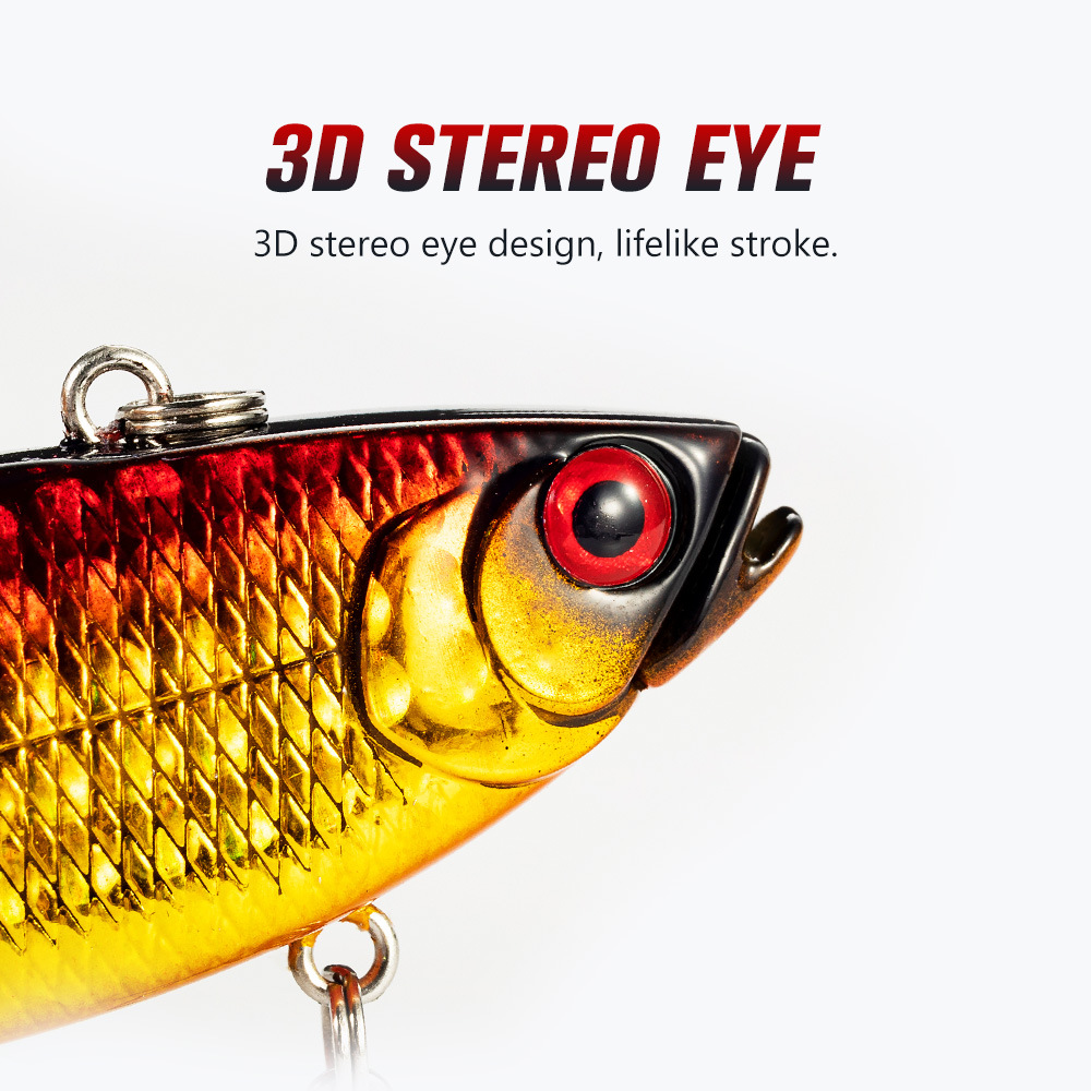 Lure Bait Sinking VIB High-Frequency Vibrating with Rattle Beads Stainless Steel 6cm 12g Artificial Hard Bait Without Hooks – Hard Lure – view 3