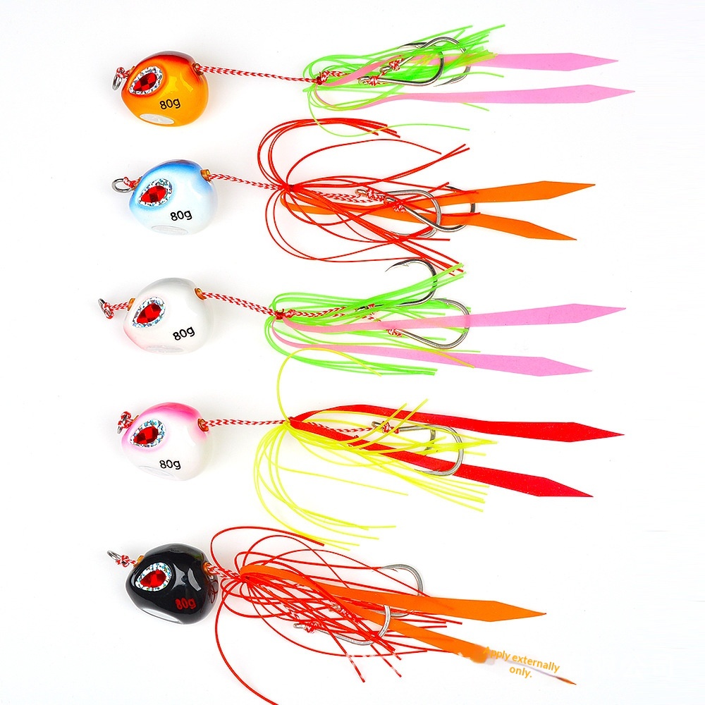 Alien Yan Yue 60-200g Luminous Lure Jigging Lead Artificial Hard Bait for Sea Boat Fishing Without Hooks – Hard Lure – view 1