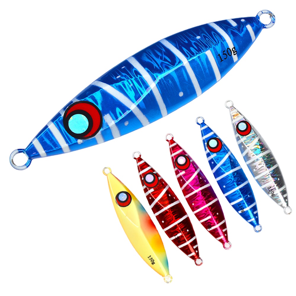 Cross-Border New Product Lead Luminous Effect 80g 100g 150g 200g Slow-Shake Sea Fishing Jig Without Hooks Stock Wholesale Night – Hard Lure – view 1
