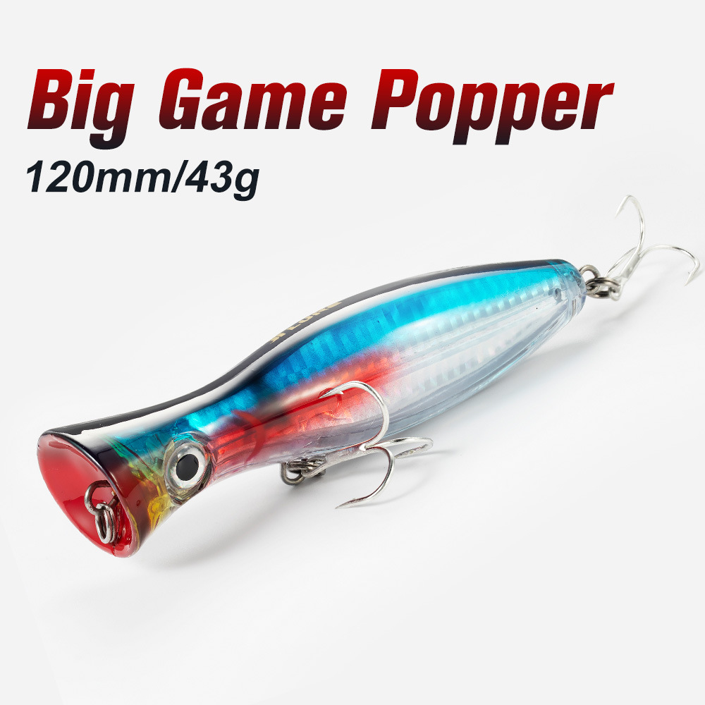 Manufacturer Wholesale Stainless Steel Surface-Walking Popper 12cm/43g Artificial Hard Bait Rattling Beads Lure – Hard Lure – view 1