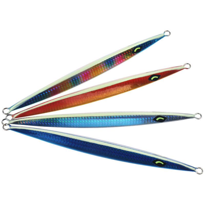 Glow-in-the-Dark Iron Plate Lead Fish Jig Bait for Deep-Sea Boat Fishing Slow-Rolling Artificial Hard Bait Without Hooks – Hard Lure – view 1