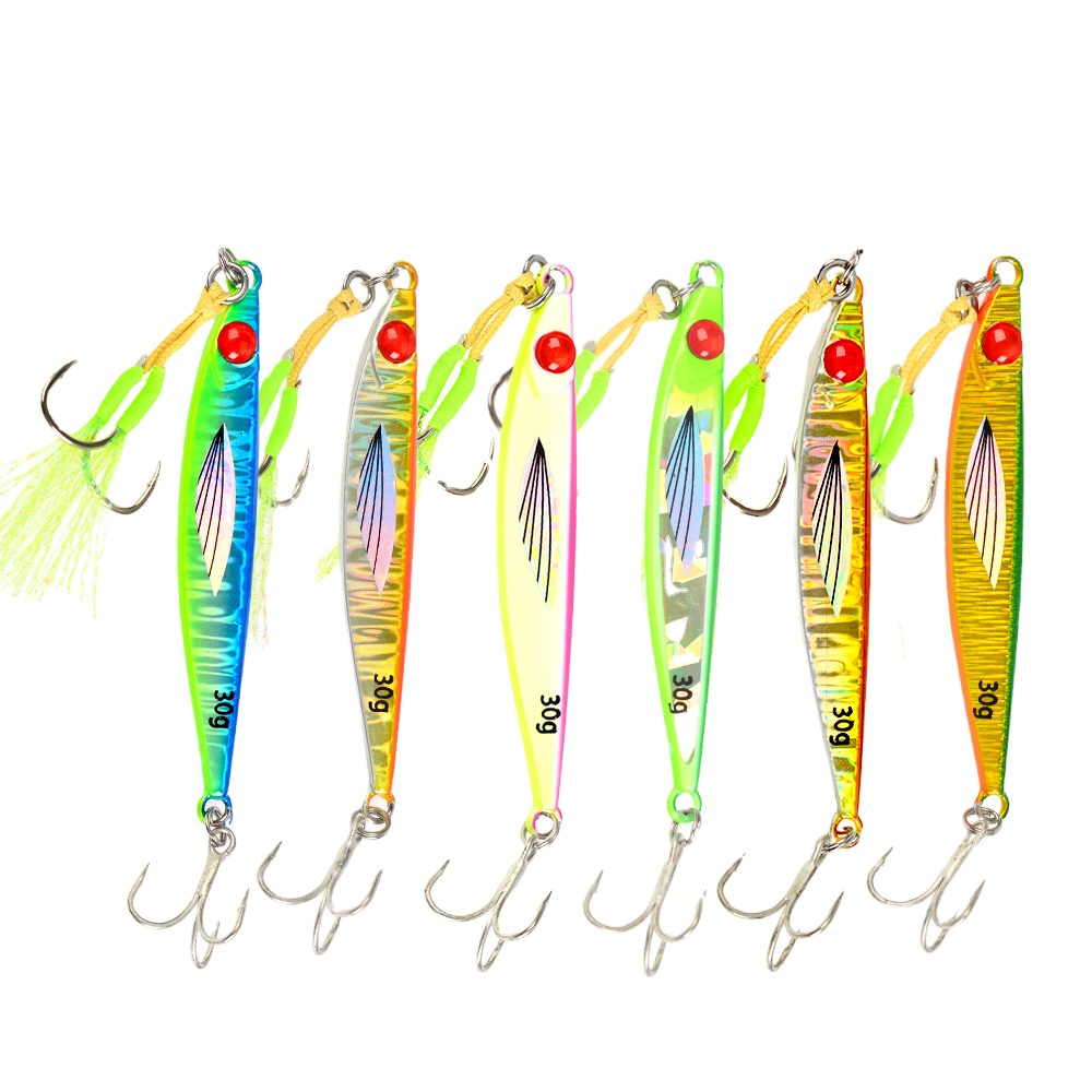 Shore & Boat Sea Fishing Iron Plate Metal Jig No Hooks Night-Luminous 40g-100g Bait for Sea Bass Spanish Mackerel & Cutlassfish – Hard Lure – view 1