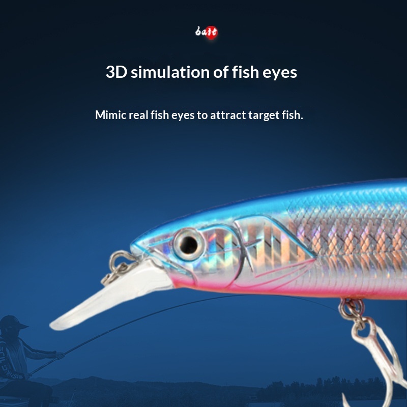 ABS Saltwater Fish Sea Fishing Floating Minnow Lure Long-Cast Suspended Slow-Sinking 34g No Hooks Fishing Tackle – Hard Lure – view 4