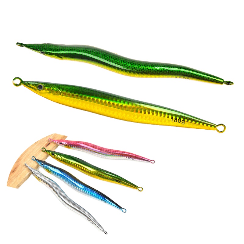 Boat Fishing Night-Luminous Quick-Pull Sinking Metal Jig 130g 160g 180g Slow-Roll Artificial Hard Bait Lure – Hard Lure – view 1