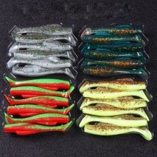 Stainless Steel Artificial Soft Bait Floating 8cm 6pcs Black Pit T Tail Baby Silencer Without Hooks for Freshwater & Sea Use – Soft Lure – view 5