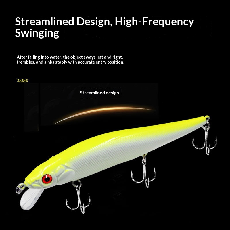 14cm 22g Stainless Steel Long-Throwing Sea Bass Killer Lure Large Minnow Artificial Hard Bait Ball Bearing for Cross-Border – Hard Lure – view 3