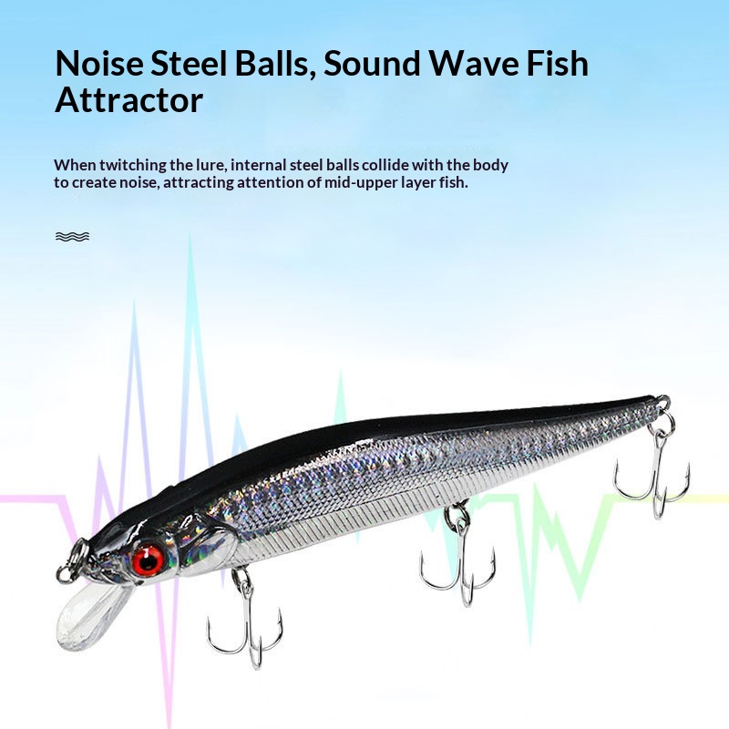 14cm 22g Stainless Steel Long-Throwing Sea Bass Killer Lure Large Minnow Artificial Hard Bait Ball Bearing for Cross-Border – Hard Lure – view 4