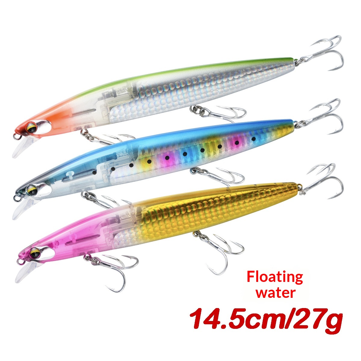 14.5cm/16cm Stainless Steel Lure Bait Crazy Scales Shiny Scales Short Tongue Board Floating Minnow Long Throw Universal Bigmouth – Hard Lure – view 5