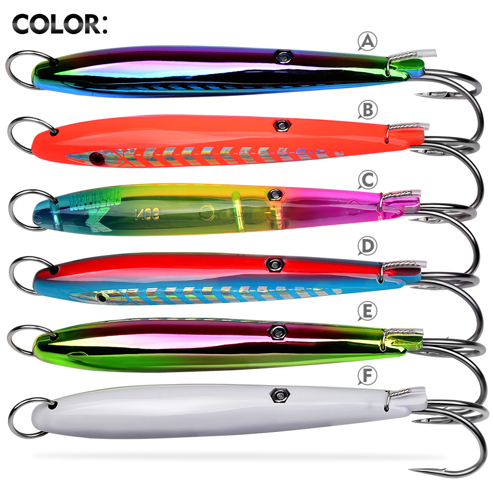 Pencil Lure Double-Hook ABS Plastic Artificial Hard Bait Long-Cast Sinking Sea Freshwater Sea Bass Salmon Catfish Marlin Pike – Hard Lure – view 2
