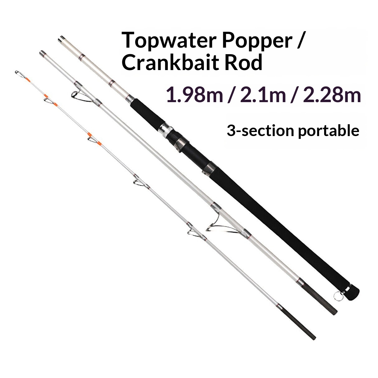Stock Wholesale Three-Section Portable Ultra-hard Tuning Iron Plate Rod Heavy Carbon Boat Rod Quick-Draw/Slow-Roll Rod Fishing – Fishing Rod – view 1
