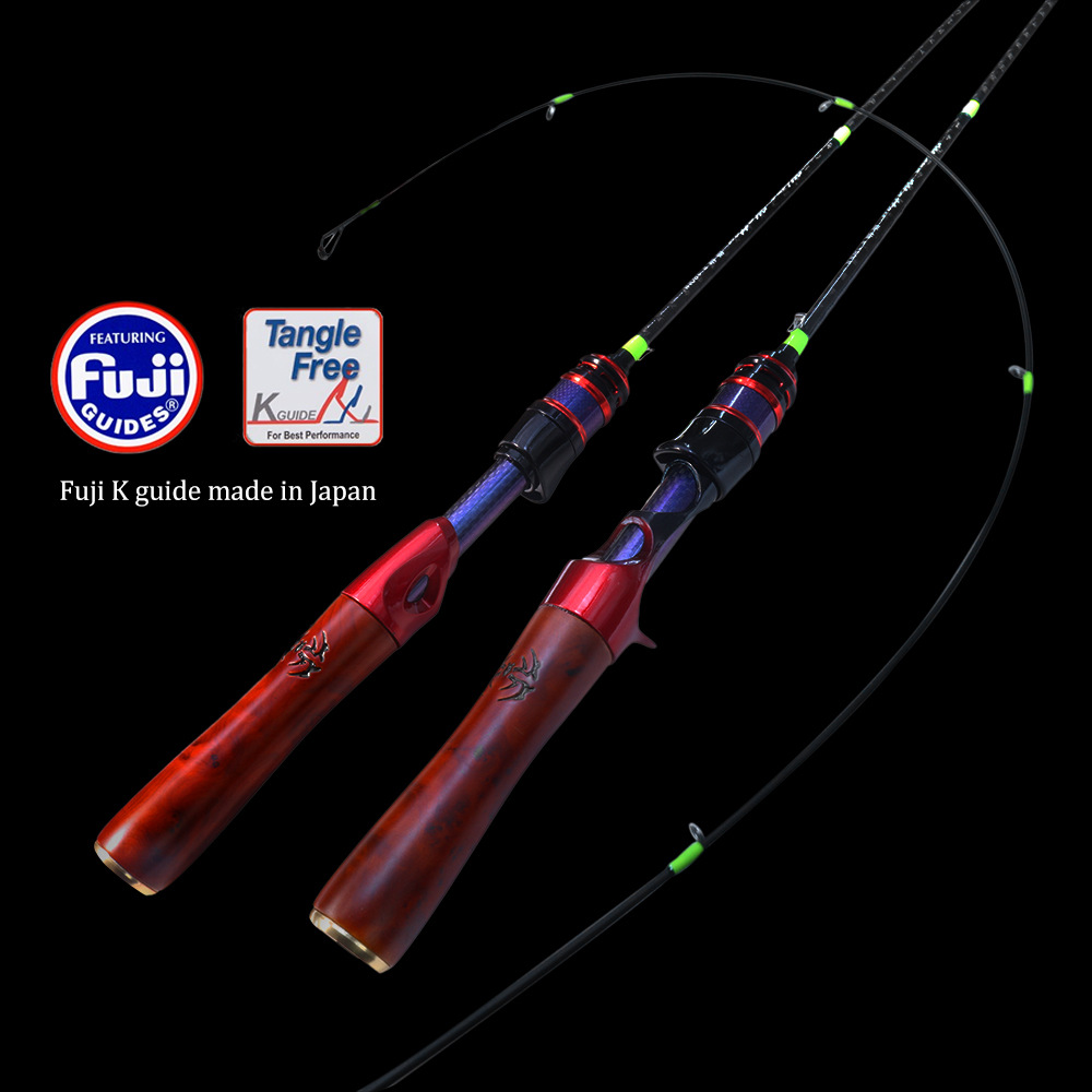Fuji K Guide Ring Makou Rod Solid Wood Handle Ultra Light Hard Action Split Grip Lure Fishing Rod 1.68-1.8m Weihai Factory – Fishing Rod – view 1