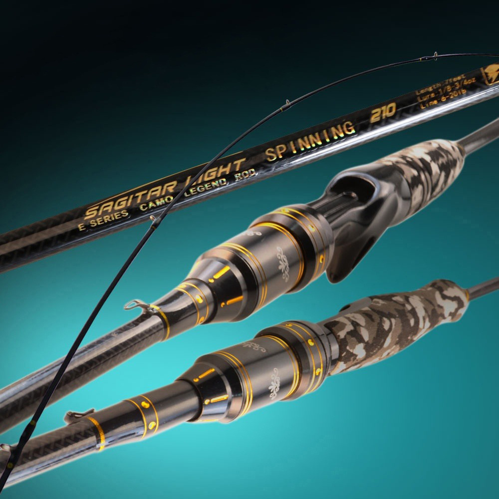 Camouflage Handle Double Tip M/MH Universal Freshwater Lake Spinning Lure Fishing Rod Carbon Fiber Stock Wholesale – Fishing Rod – view 2