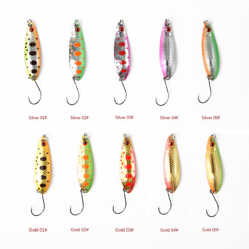 Copper Lure Micro Bait Sequin Colorful 25g 35g Mandarin Fish Big-Eye Single Hook White Striped Bass Bait – Hard Lure – view 1