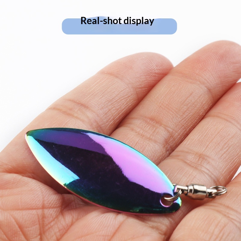 Bearing Rotating Ring Willow Leaf Noise Iron 50-Piece Sequin Lure Leech Worm Frog VIB Reflective Fish-Attracting Plate Fishing – Hard Lure – view 4