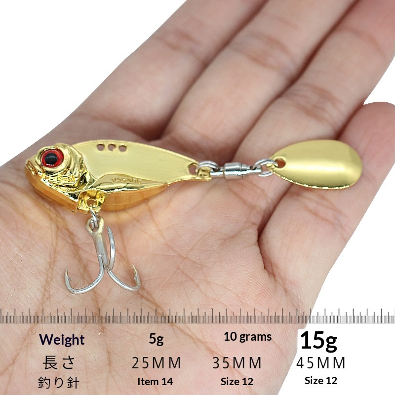 Le Xin Factory Direct Zinc Alloy Artificial Hard Bait VIB for Freshwater Fish Without Hooks – Hard Lure – view 3