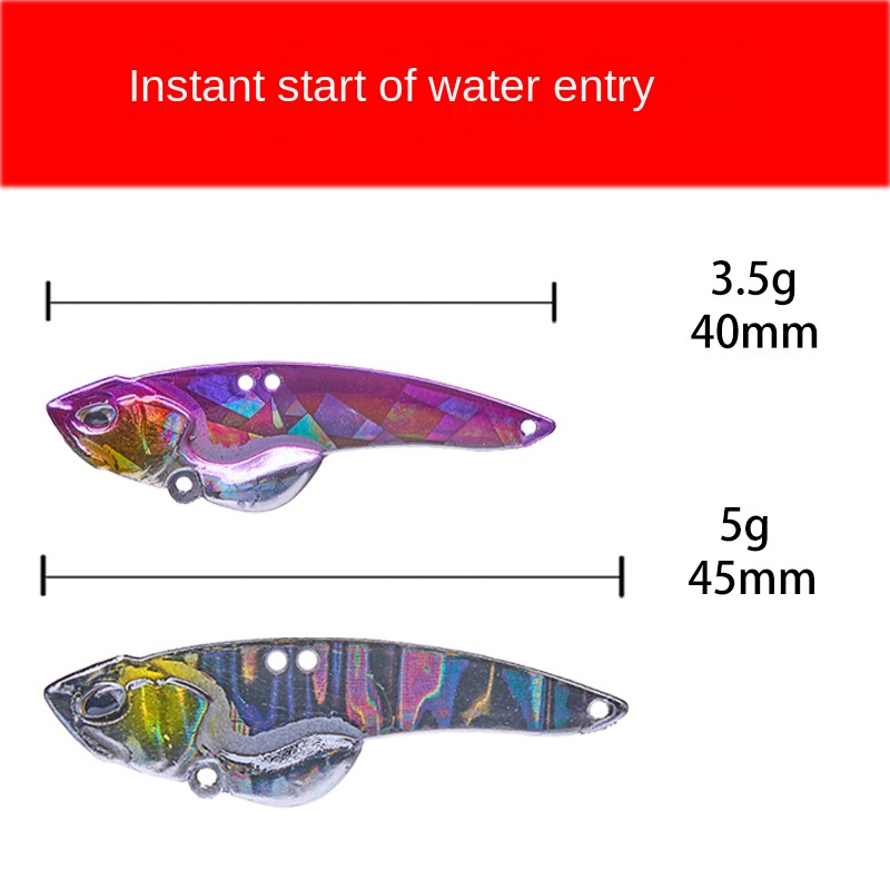 Lead-coated Copper Vib Long-Cast Metal Luya Bait Hon Bionic Fake Bait Perch Freshwater Fishing Set – Hard Lure – view 4
