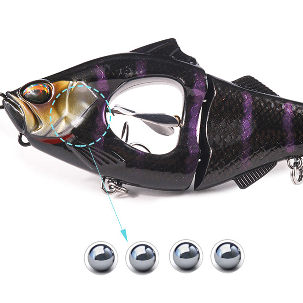 Espressif Long-Cast Sinking Pencil Propeller Two-Section Fish with Built-In Rattle Metal Bass Sea Fishing Lure Cross-Border – Hard Lure – view 4