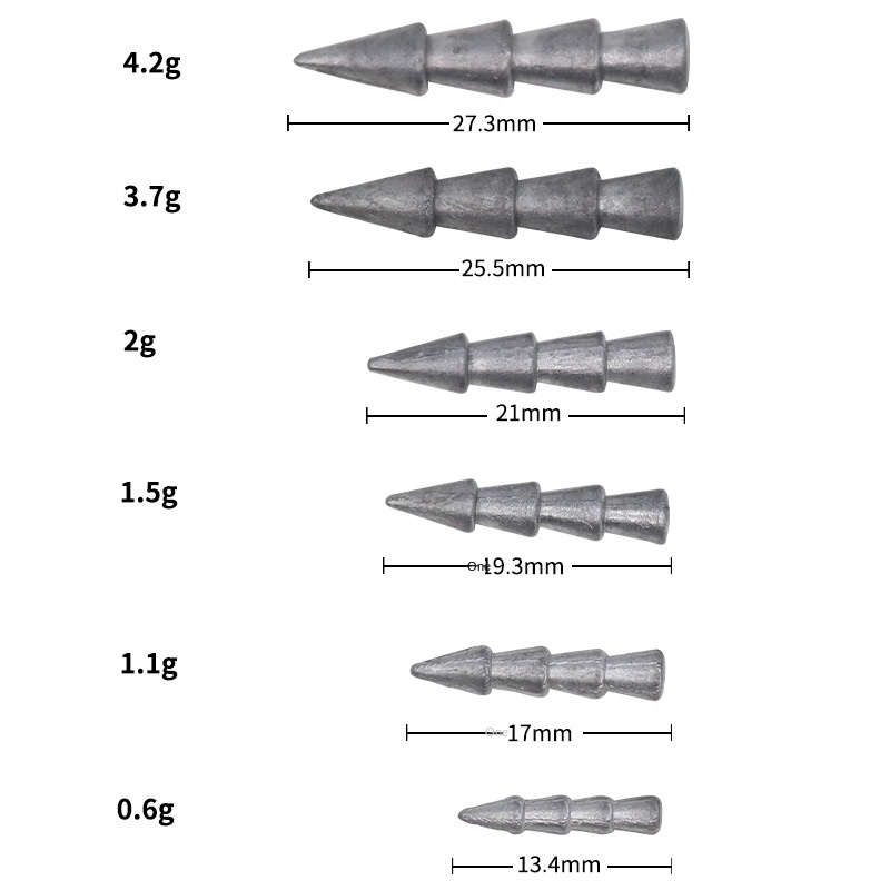 Espressif Lure Tower-Shaped Lead Sinker Soft-Bait Texas Rig Slow Sinking Pack of 20 Fishing Accessories – Fishing Accessory – view 1