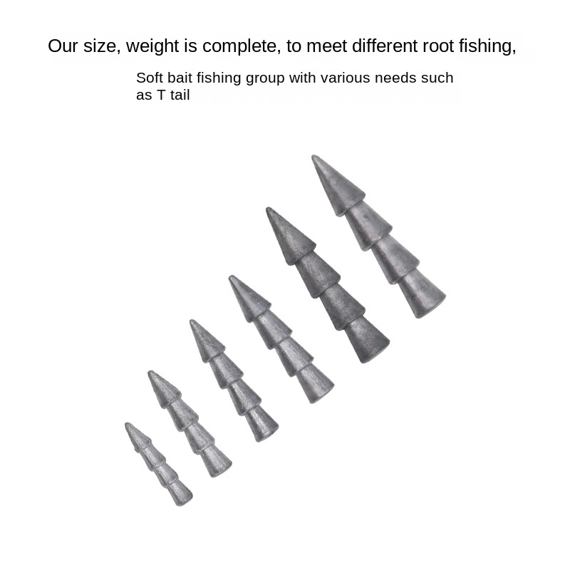 Espressif Lure Tower-Shaped Lead Sinker Soft-Bait Texas Rig Slow Sinking Pack of 20 Fishing Accessories – Fishing Accessory – view 5