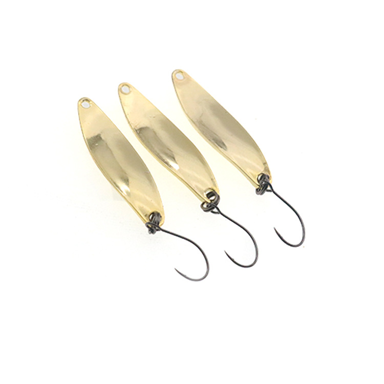 Lure Sequin Willow Leaf Spoon-Shaped Pure Copper Mandarin Fish Stream Artificial Hard Bait for Snapper Fresh & Saltwater Use – Hard Lure – view 2