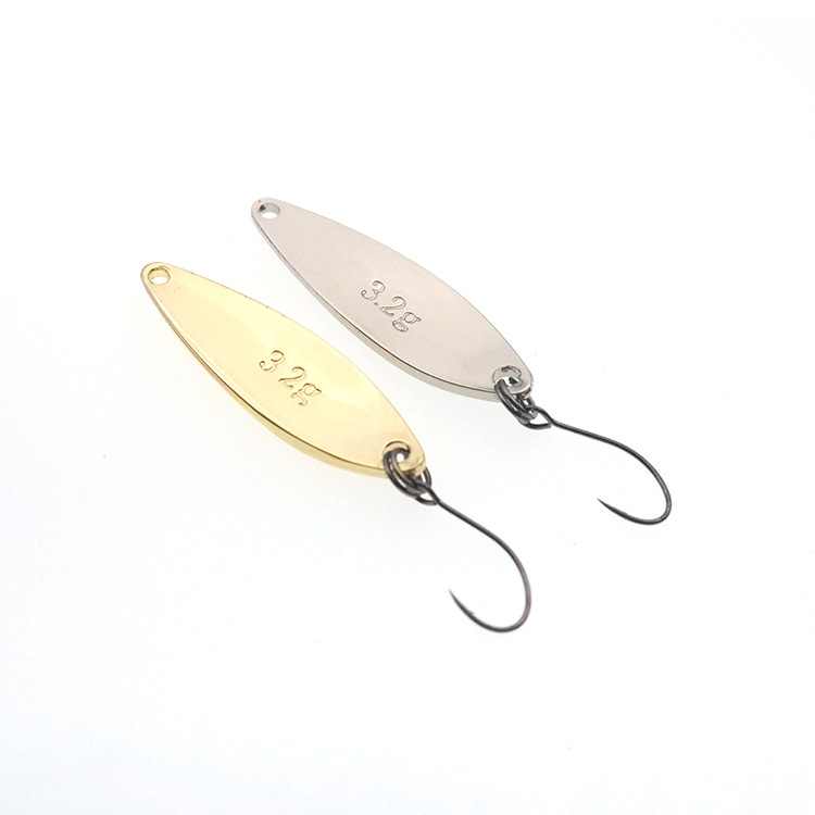 Lure Sequin Willow Leaf Spoon-Shaped Pure Copper Mandarin Fish Stream Artificial Hard Bait for Snapper Fresh & Saltwater Use – Hard Lure – view 1