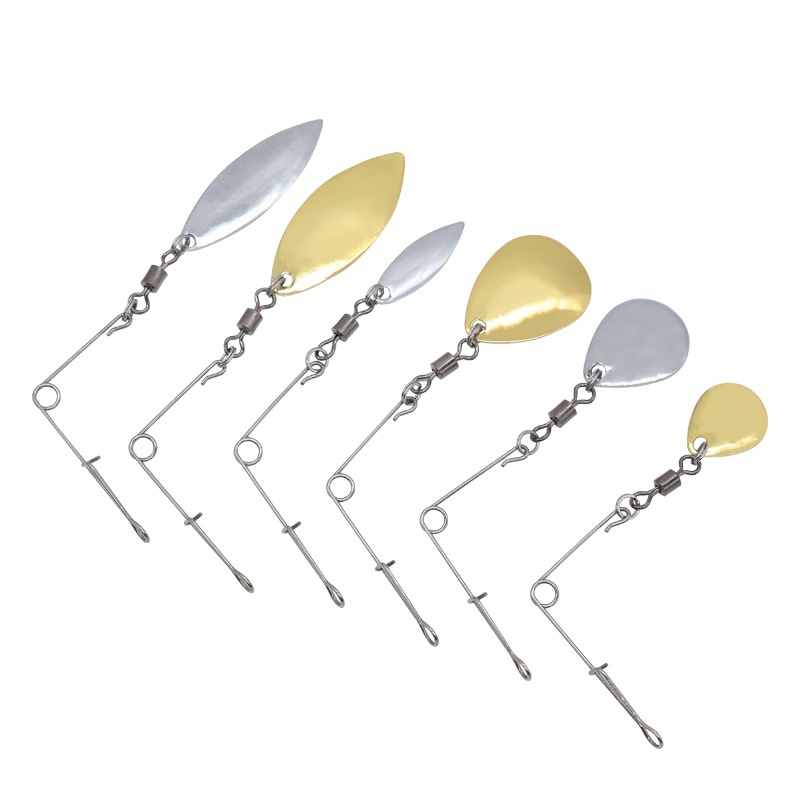 [10-Piece Pack] Lexin Composite Rotating Sequins Lure Stainless Steel Fly Bait Balance Accessories Fishing Rig DIY Black Pit – Fishing Accessory – view 1