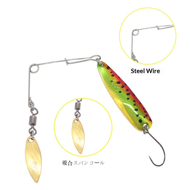 [10-Piece Pack] Lexin Composite Rotating Sequins Lure Stainless Steel Fly Bait Balance Accessories Fishing Rig DIY Black Pit – Fishing Accessory – view 2