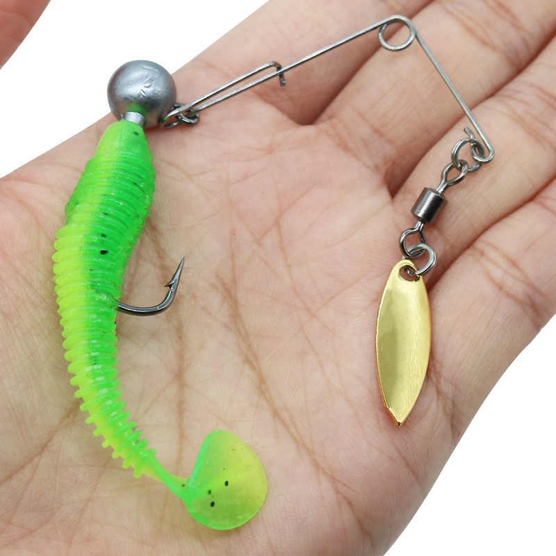 [10-Piece Pack] Lexin Composite Rotating Sequins Lure Stainless Steel Fly Bait Balance Accessories Fishing Rig DIY Black Pit – Fishing Accessory – view 3