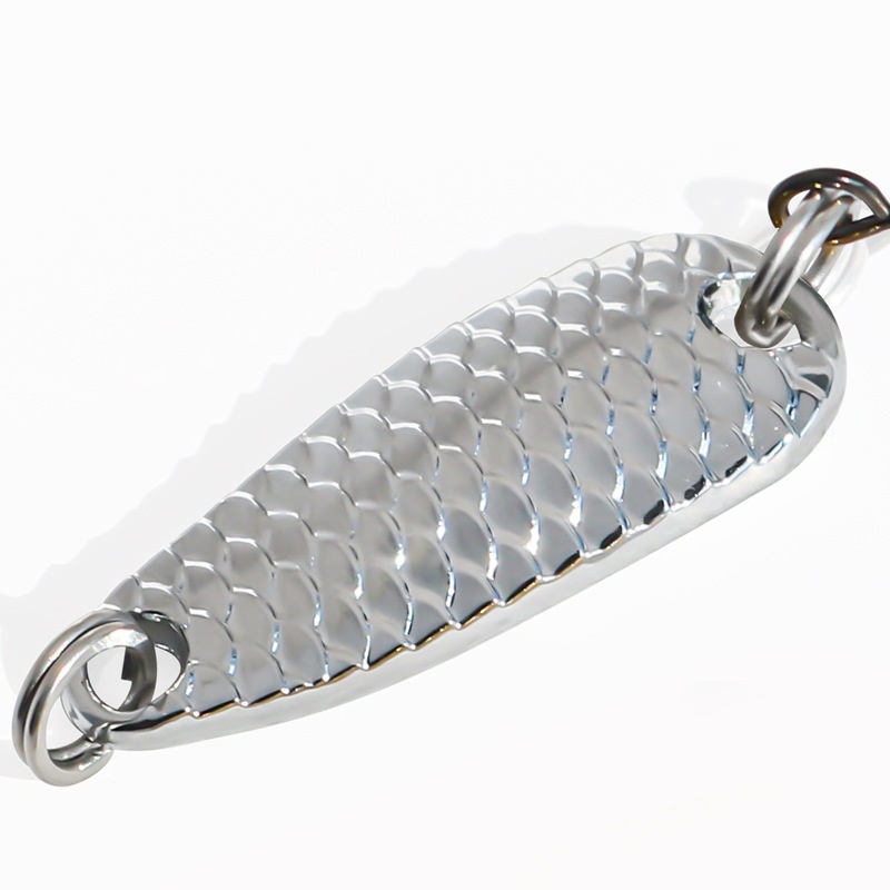 Zinc Alloy Sequin Spoon Lure Bait Artificial Hard Bait for Micro Creature Diverse Mandarin Fish White Striped Fish Gold Silver – Hard Lure – view 4