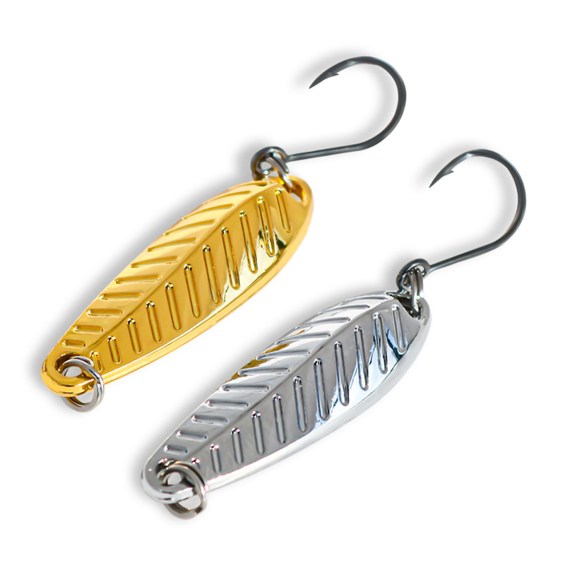 Zinc Alloy Sequin Spoon Lure Bait Artificial Hard Bait for Micro Creature Diverse Mandarin Fish White Striped Fish Gold Silver – Hard Lure – view 1