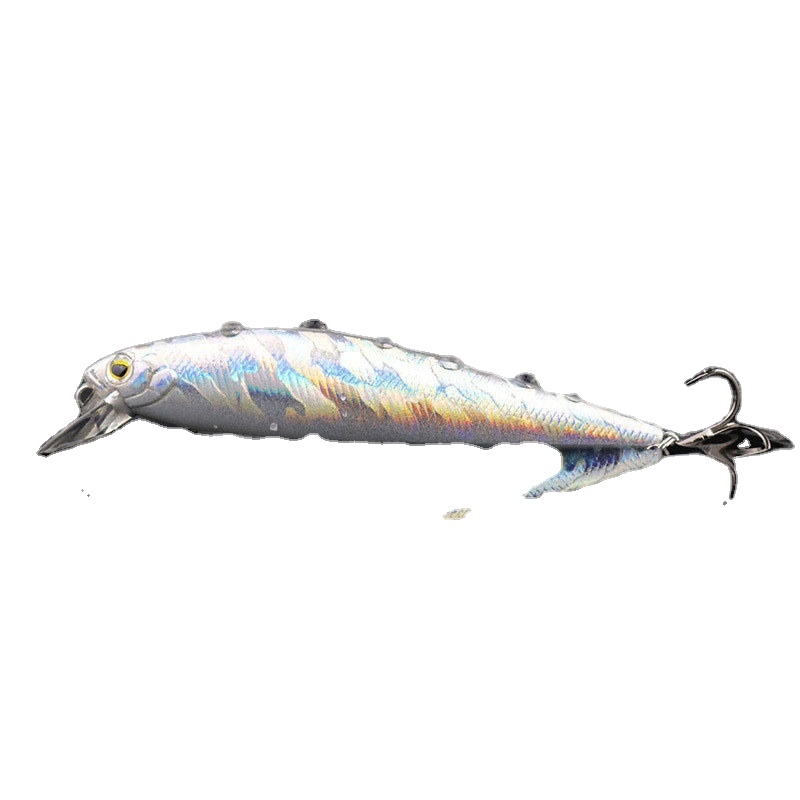 Espressif Long-Cast Silver Big Knife Minnow Lure Slow-Sinking Dead-Fly Bait Slant-Eye Mandarin Fish Bass ABS Freshwater Hooks – Hard Lure – view 1