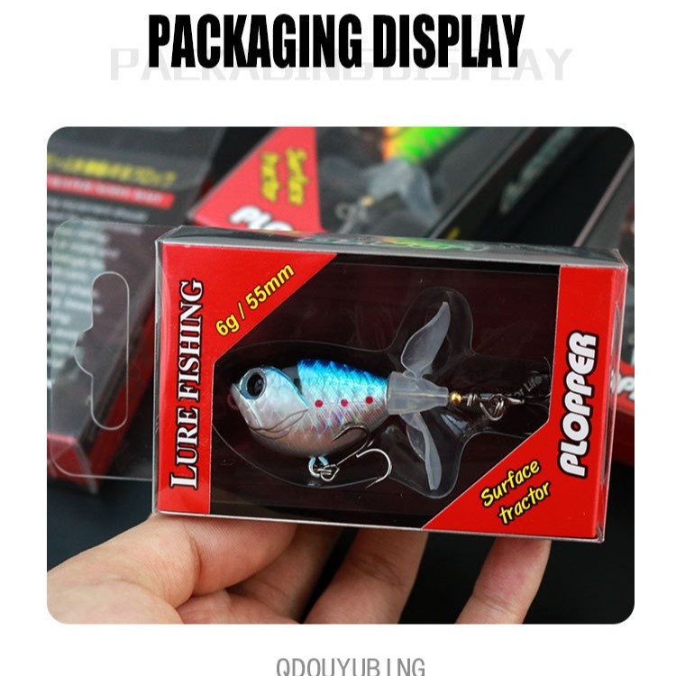 Luya Bait Double Propeller Floating Water Tractor Surface Micro-object Bass Bow False Bait Cross-border Shaking Fast Small – Hard Lure – view 4
