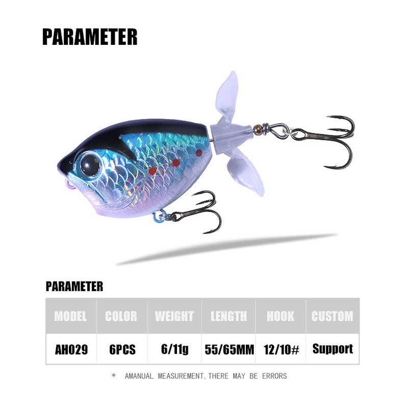 Luya Bait Double Propeller Floating Water Tractor Surface Micro-object Bass Bow False Bait Cross-border Shaking Fast Small – Hard Lure – view 2