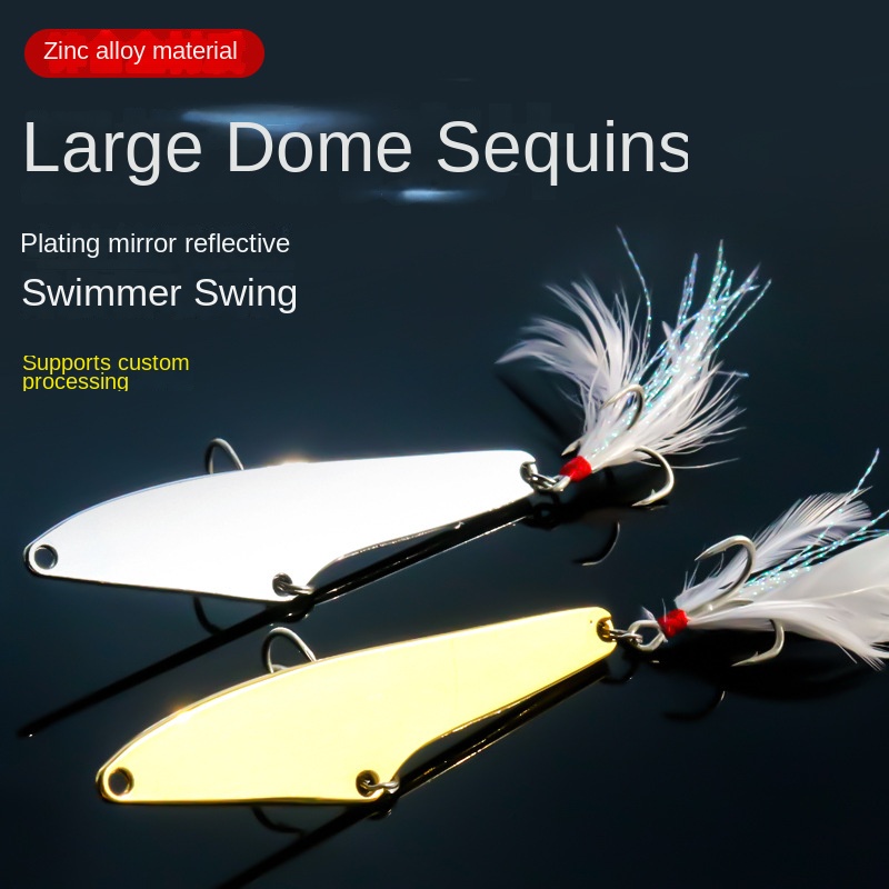 Lexin Qiandao Lake Broadsword VIB Sequins Luya Ultra-far Shore Zinc Alloy Plate Perch Warped Mandarin Fish Artificial Hard Bait – Hard Lure – view 3
