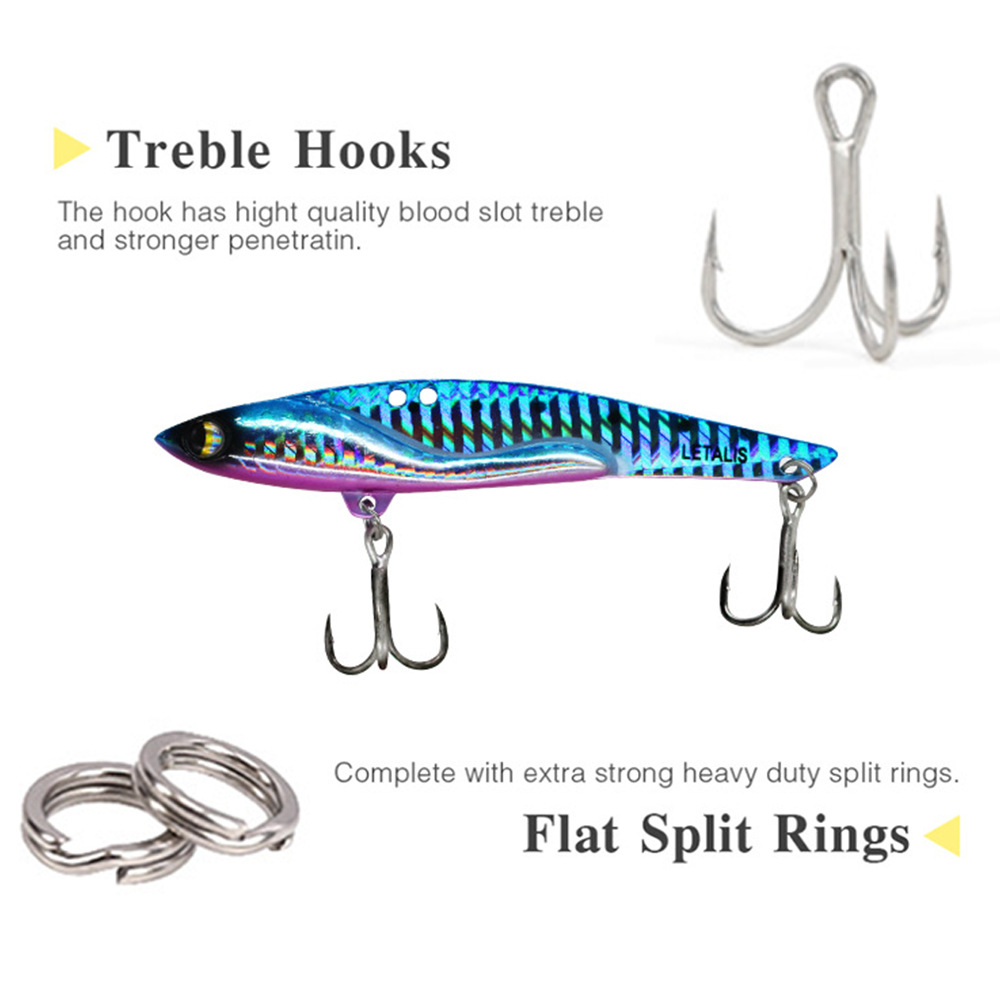 Espressif Lure Big Heavy Ultra-Long-Cast 35g Artificial Hard Bait Stainless Steel VIB Sea Fishing Sea Bass DW38-C Cross-Border – Hard Lure – view 4