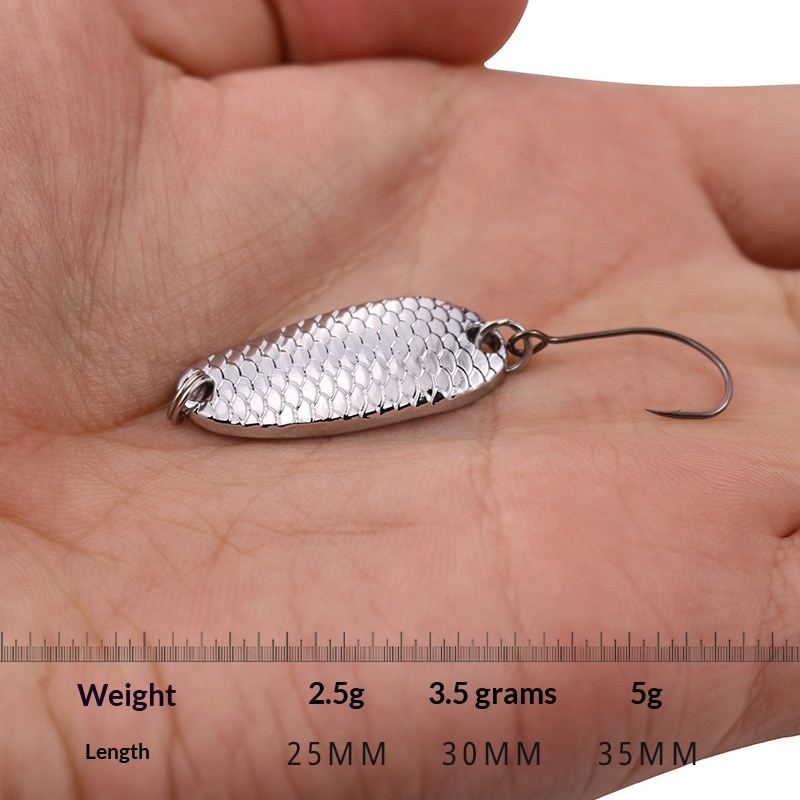 Dragon Scale Fish Mouth Sequin Stream Lure Bare Blade Micro Lure Bait Snapper Grass Carp White Striped Fish Zinc Alloy Hooks – Hard Lure – view 2
