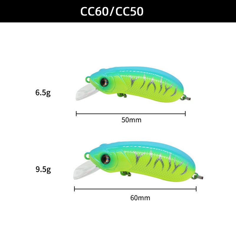 Espressif CC60 CC50 Rocker Fat Man Single-Hook Version ABS Lure Minnow Freshwater Stream Fishing Freshwater Fish Bait Wholesale – Hard Lure – view 3