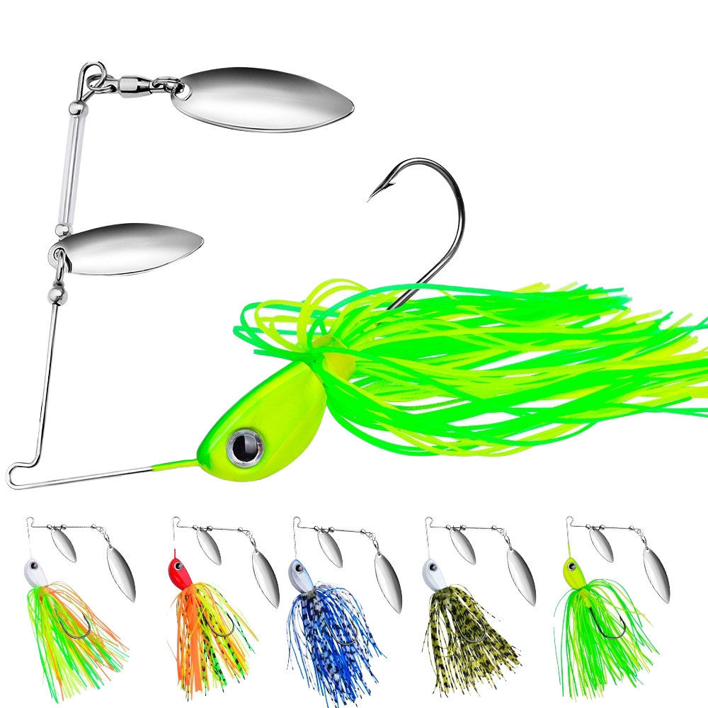 New 10g Silicone Bass Fishing Hard Jig Swimbait Spinnerbait Lures for Freshwater Saltwater Fishing Bass Pike Trout Salmon – Swimbait – view 1