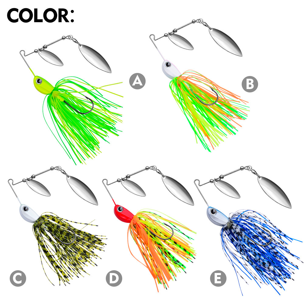 New 10g Silicone Bass Fishing Hard Jig Swimbait Spinnerbait Lures for Freshwater Saltwater Fishing Bass Pike Trout Salmon – Swimbait – view 2