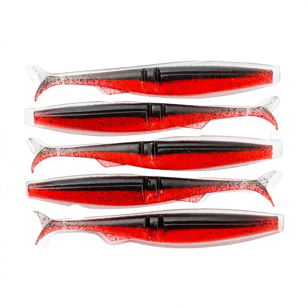 QE Experienced Factory 12cm 10g PVC Soft Bait Kit with Natural Action Two-color Paddle Tail Lure for Bass Fishing – Soft Lure – view 3